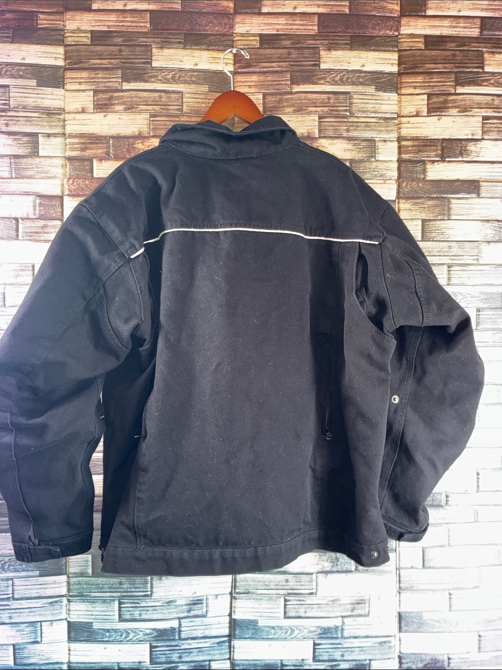 Mens Pre Owned POWER TRIP Black Biker's JACKET 2XL - Picture 3 of 10
